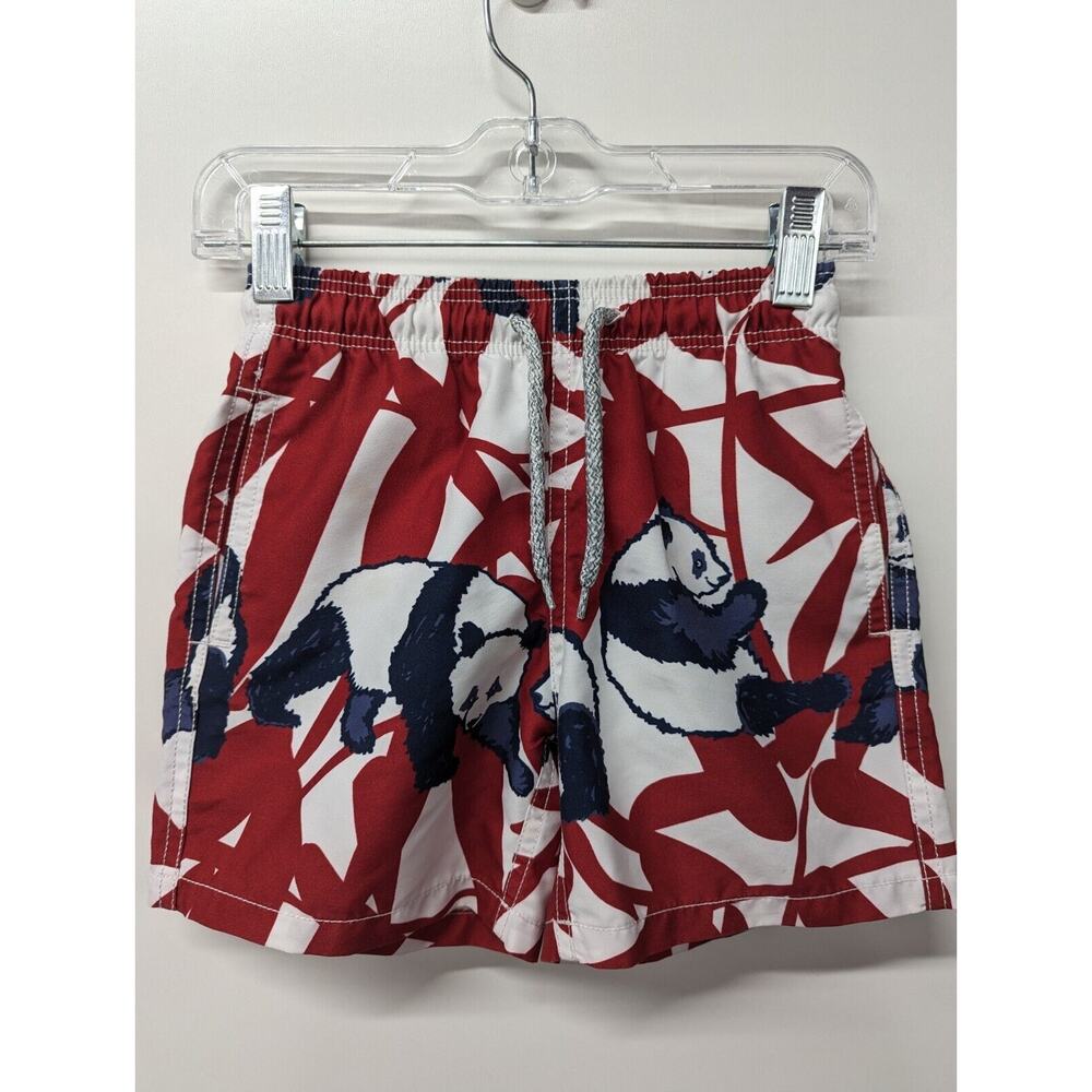 Vilebrequin Kids Boy's Swim Trunks Panda Print Bathing Suit Swimwear Size 6